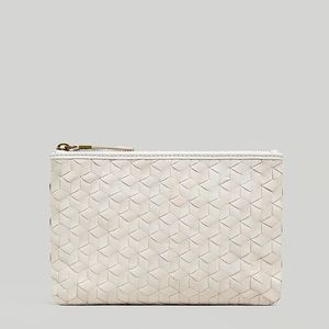 NWT Madewell The Leather Pouch Clutch: Woven Edition